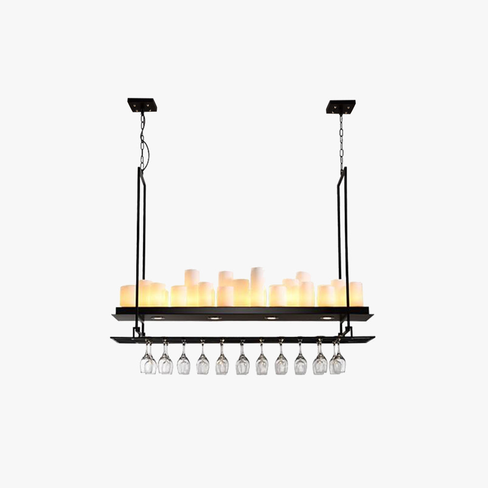 Dorian Industriele LED Hanglamp Zwart Eettafel Metaal/Glas