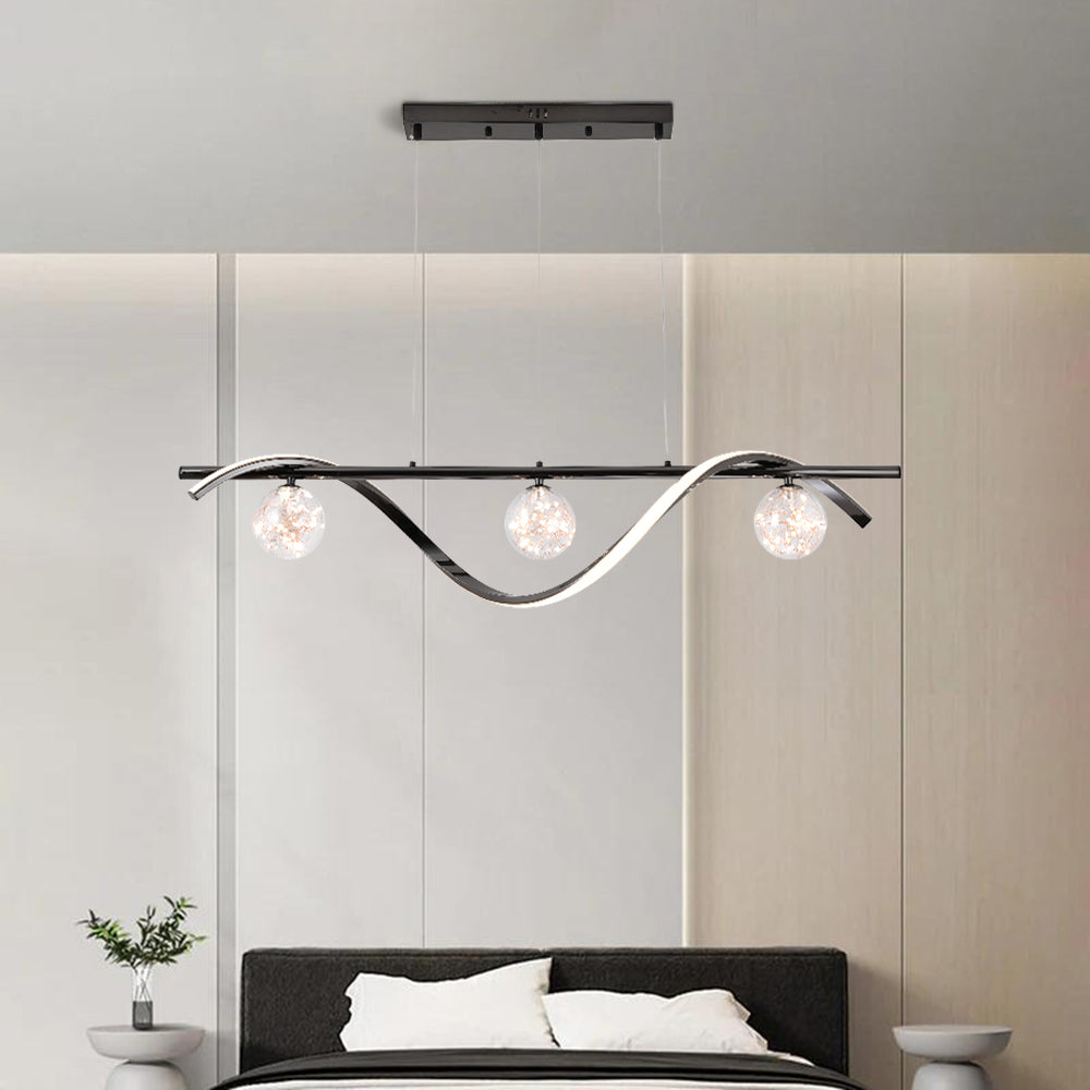 Louise Moderne LED Hanglampen Wit Zwart Goud Metaal Glas Slaapkamer