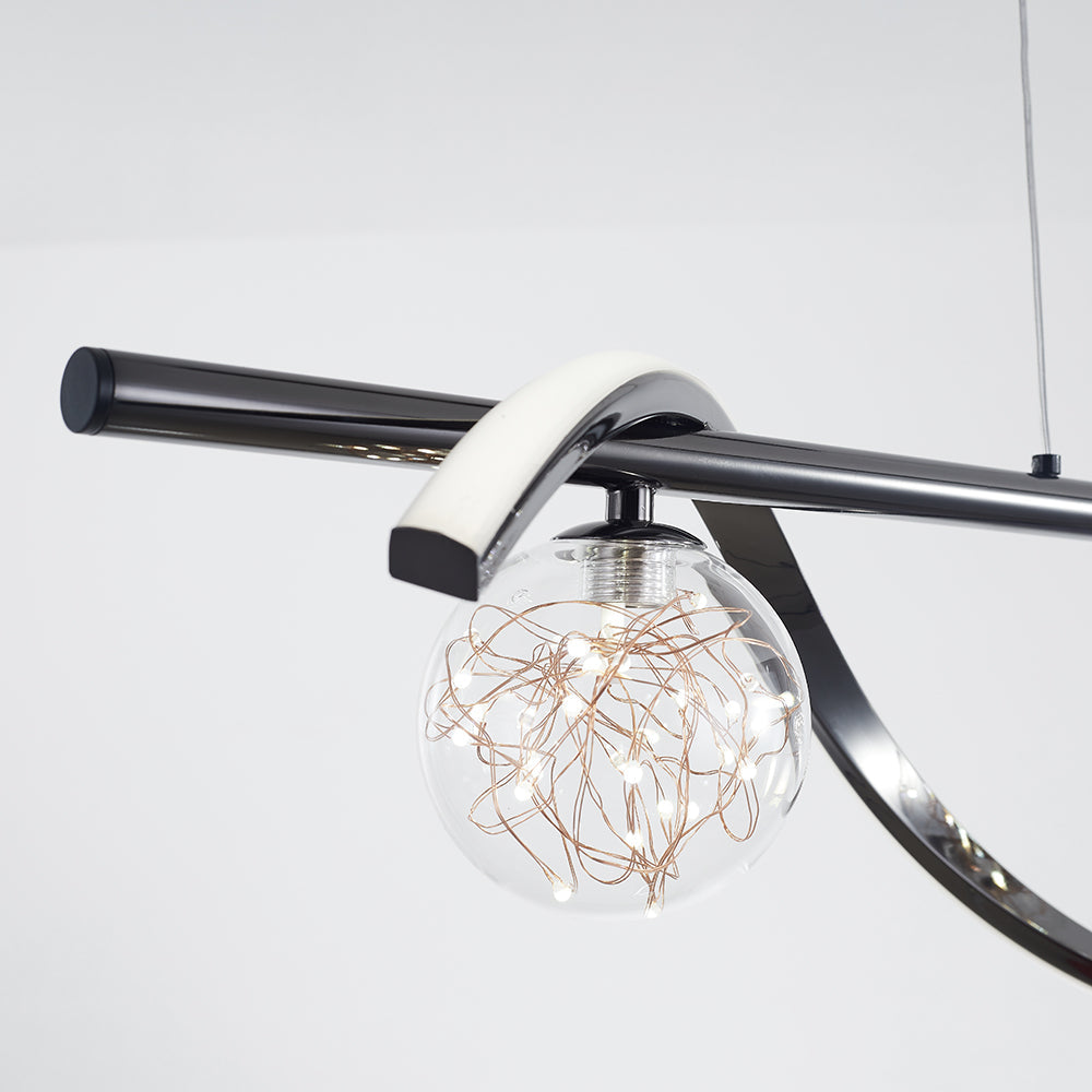 Louise Moderne LED Hanglampen Wit Zwart Goud Metaal Glas Slaapkamer
