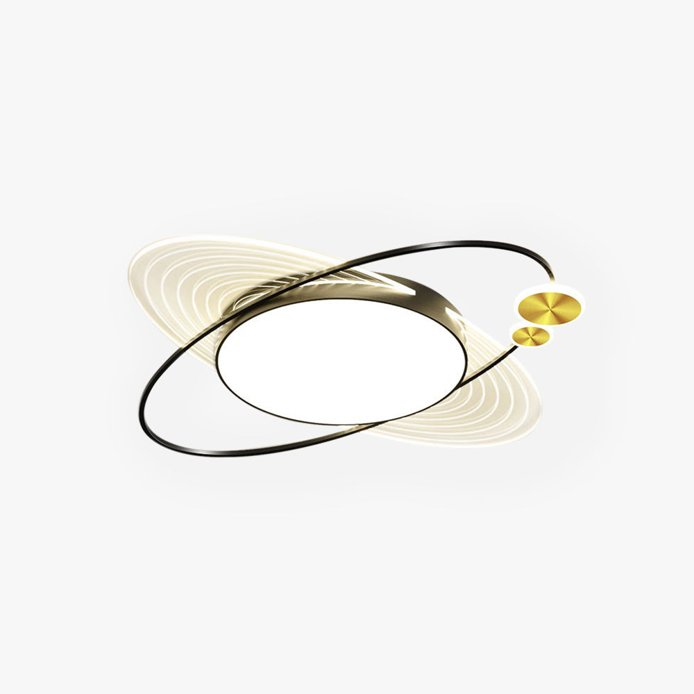 Lacey Modern Scandinavisch Eenvoudig Ontwerp Cirkel LED Plafondlamp Zwart/Goud Slaap/Woon/Kinderkamer