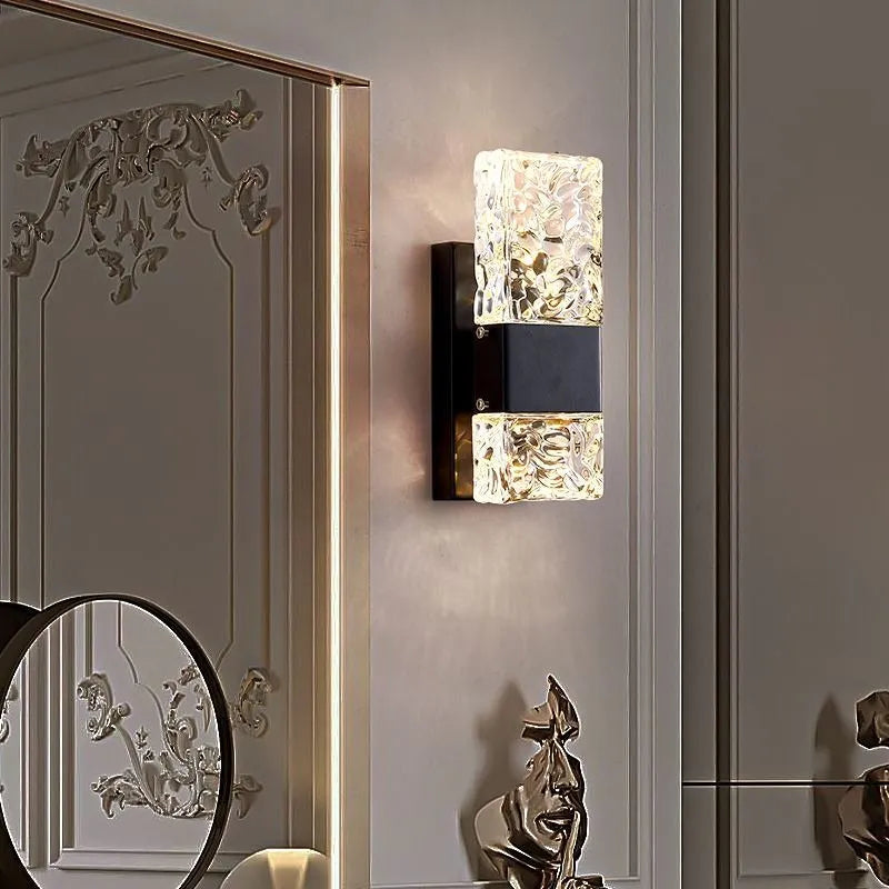 Kajetan Moderne LED Wandlamp Metaal/Acryl Goud/Transparant Slaap/Woon/Badkamer