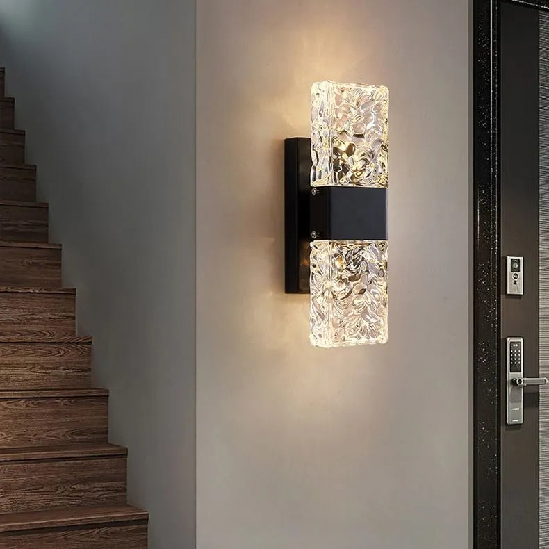 Kajetan Moderne LED Wandlamp Metaal/Acryl Goud/Transparant Slaap/Woon/Badkamer
