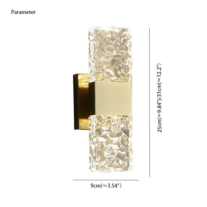 Kajetan Moderne LED Wandlamp Metaal/Acryl Goud/Transparant Slaap/Woon/Badkamer