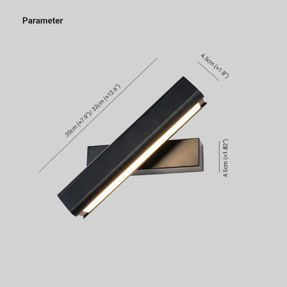 Brio Moderne Rechthoek LED Wandlampen Zwart Wit Metaal Woonkamer Slaapkamer