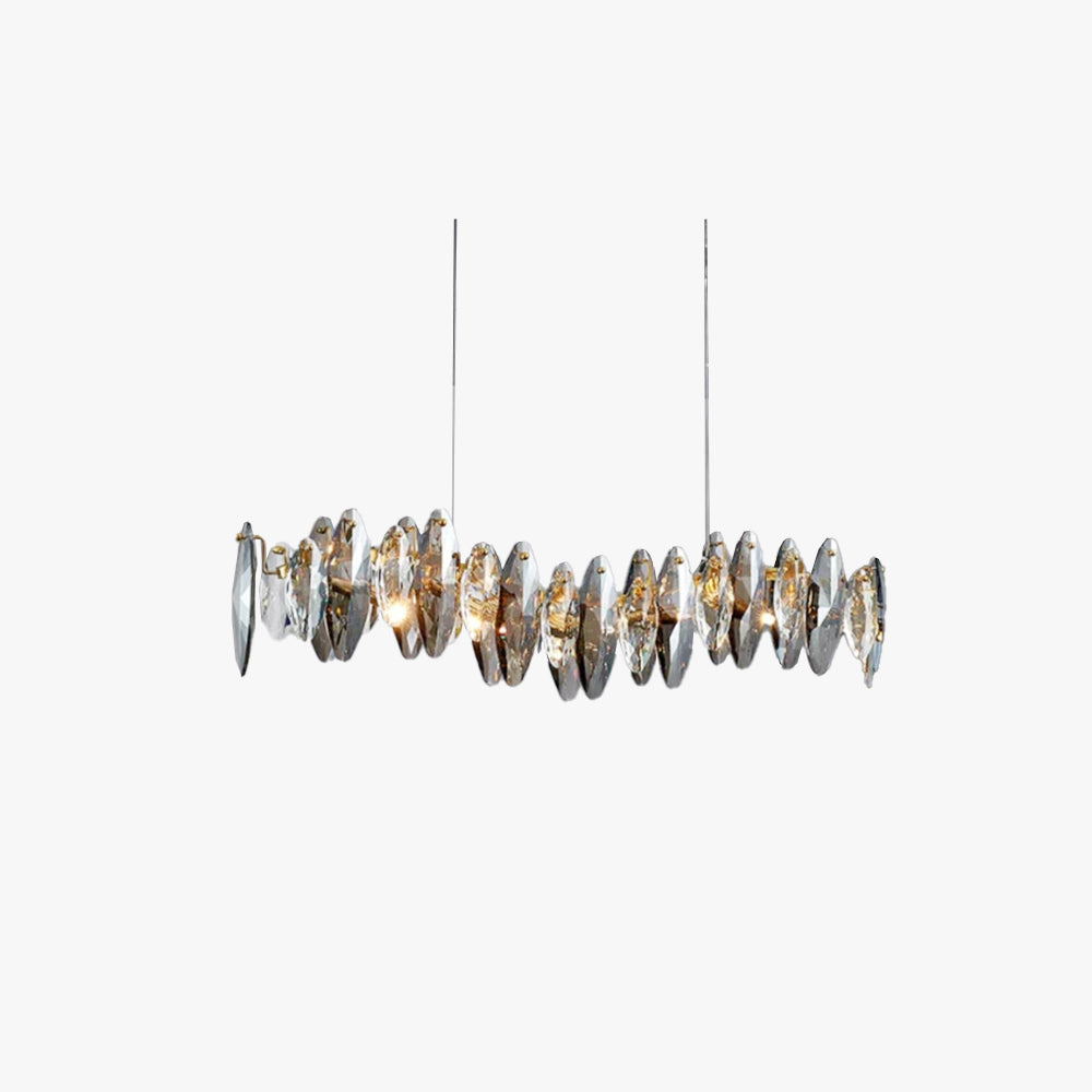 Marilyn Moderne LED Kroonluchters Wit Glas Metaal Woonkamer