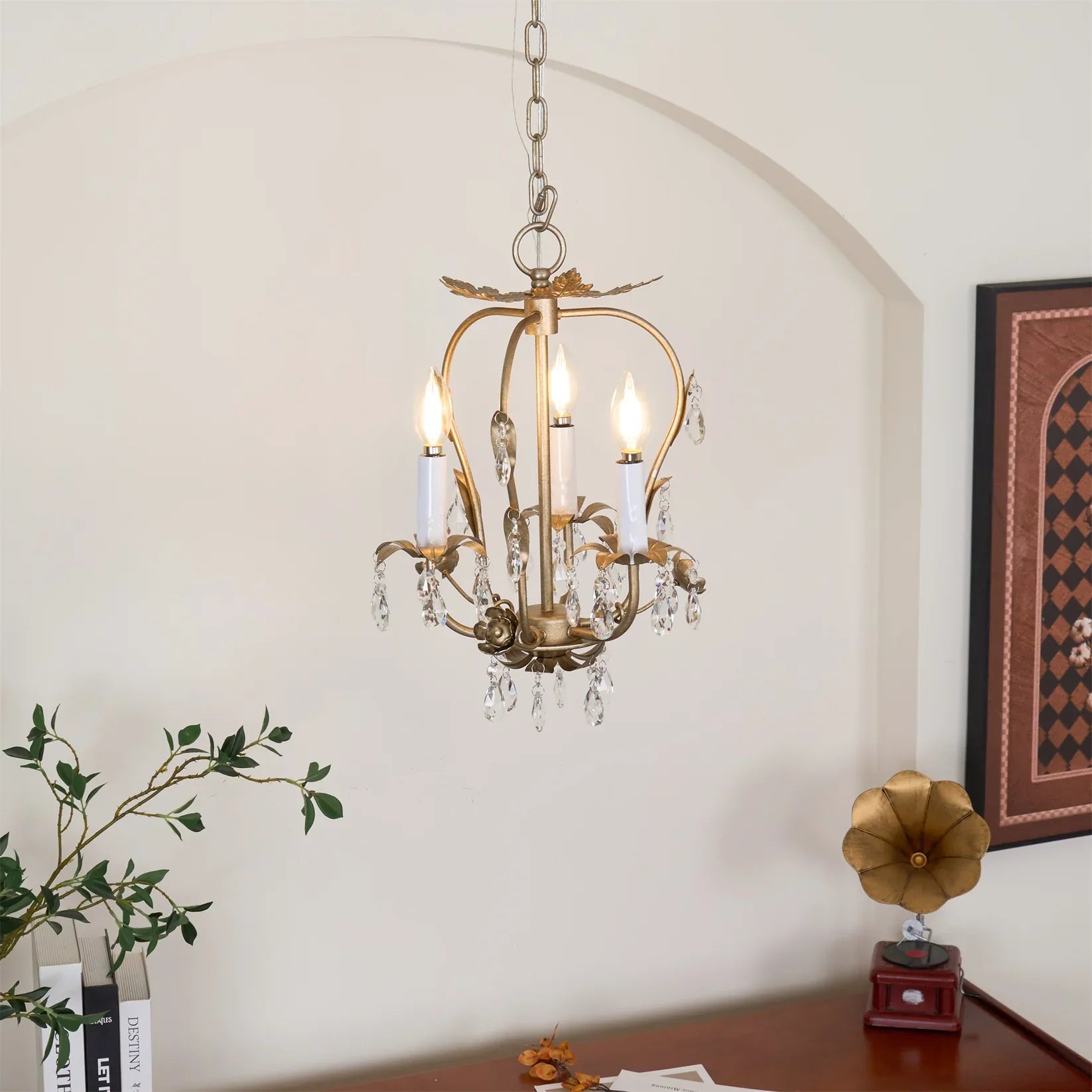 Valerio Vintage Goud Kristal Metaal Hanglampen Eetkamer Slaapkamer