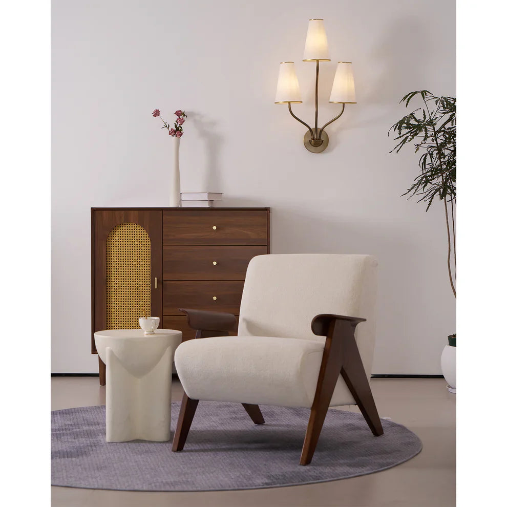 Alessio Vintage Klassiek Messing Stof Wandlamp Slaapkamer Hal Woonkamer