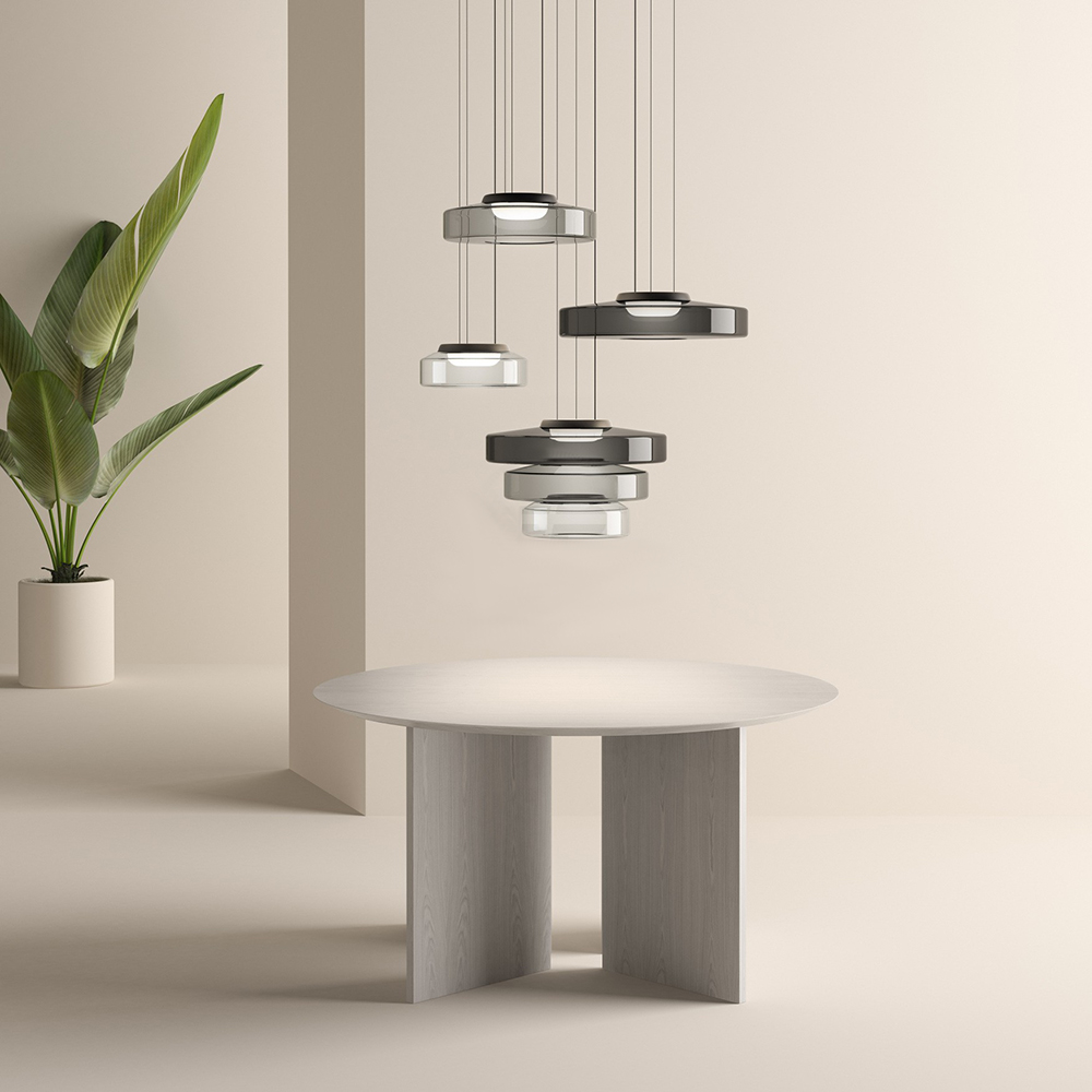 Hailie Modern Keuken Eiland Glas Hanglampen Woonkamer