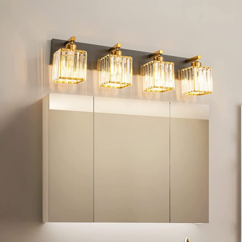 Kirsten Vintage Design LED Metalen/Kristallen Wandlamp Voor Spiegel Goud Badkamer