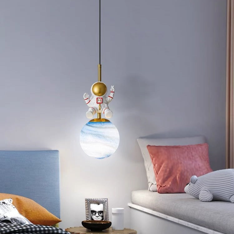 Minori Design Astronauten LED Plafondlamp Metaal/Acryl Wit Slaap/Woon/Eetkamer