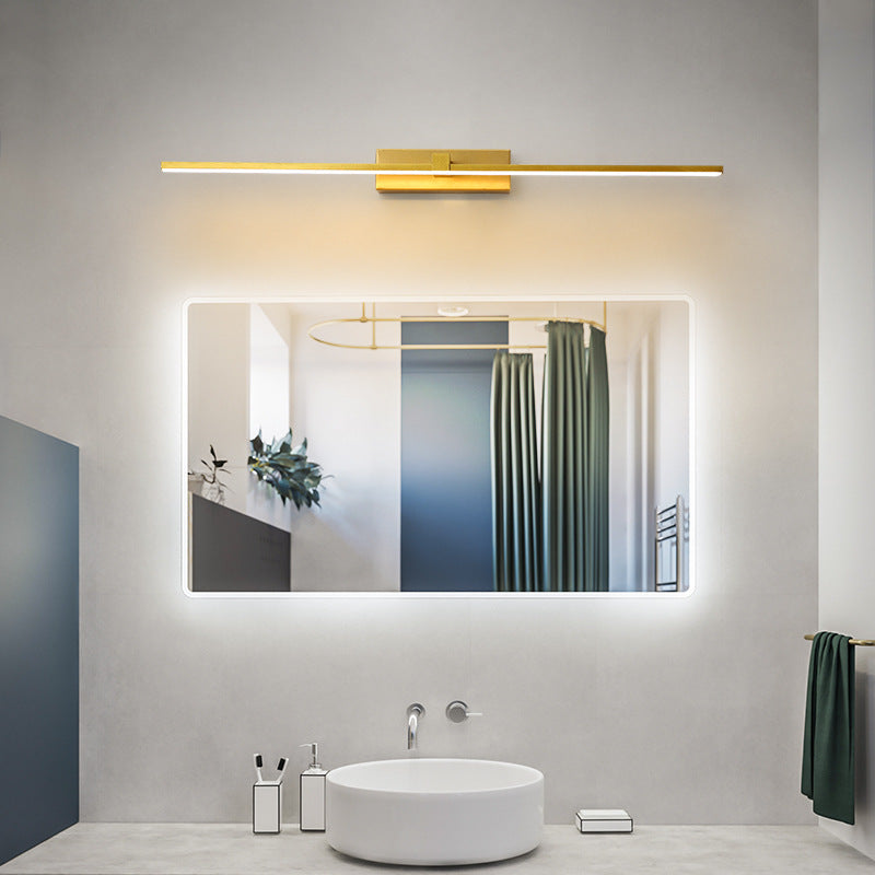 Leigh Moderne Linear Wandlamp Goud Metaal Badkamer Slaapkamer