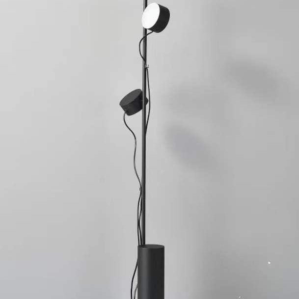 Elio Design Cilindrisch/Lineair Modern Vloerlamp, Metaal, Zwart, Slaapkamer
