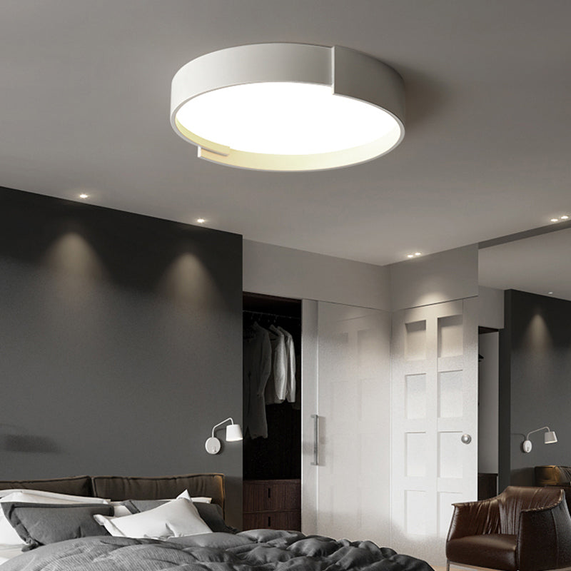 Quinn Moderne Eenvoudig Ronde LED Plafondlampen Wit/Grijs/Groen Metaal Slaapkamer