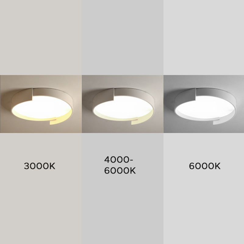 Quinn Moderne Eenvoudig Ronde LED Plafondlampen Wit/Grijs/Groen Metaal Slaapkamer