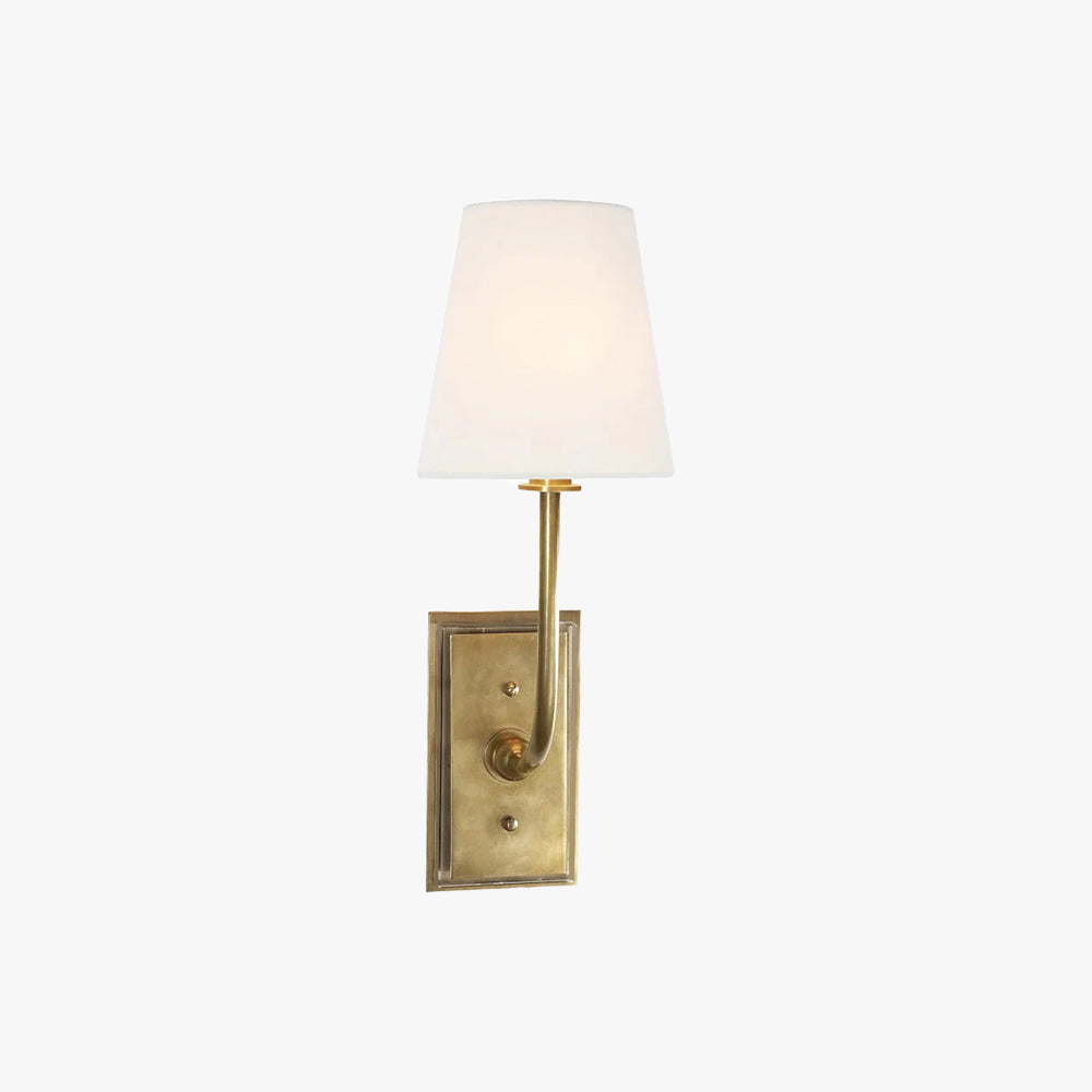 Valerio Vintage Klassiek Metaal Stof Wandlamp Lampenkap Slaapkamer Badkamer Hal