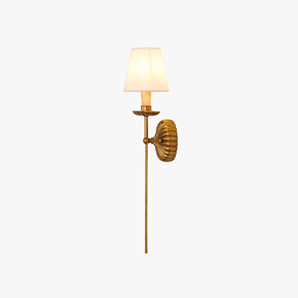 Valerio Vintage Antiek Metaal Stof Wandlamp Lampenkap Hal Woonkamer Slaapkamer