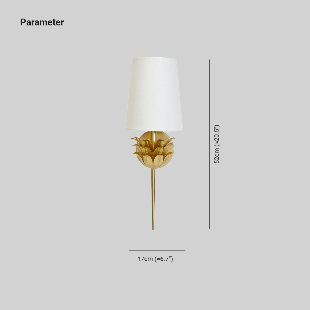 Valerio Vintage Antiek Metaal Stof Wandlamp Lampenkap Badkamer Slaapkamer