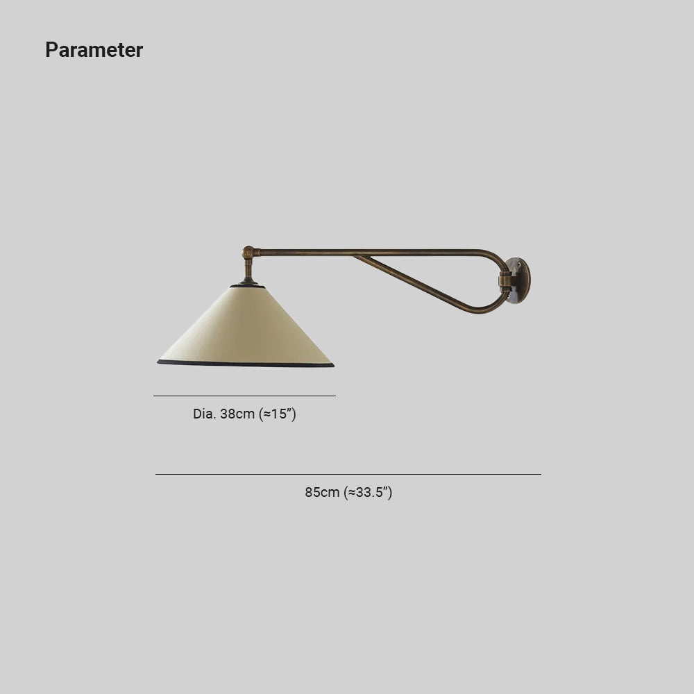 Valerio Vintage Klassiek Metaal Stof Wandlamp Hal Slaapkamer
