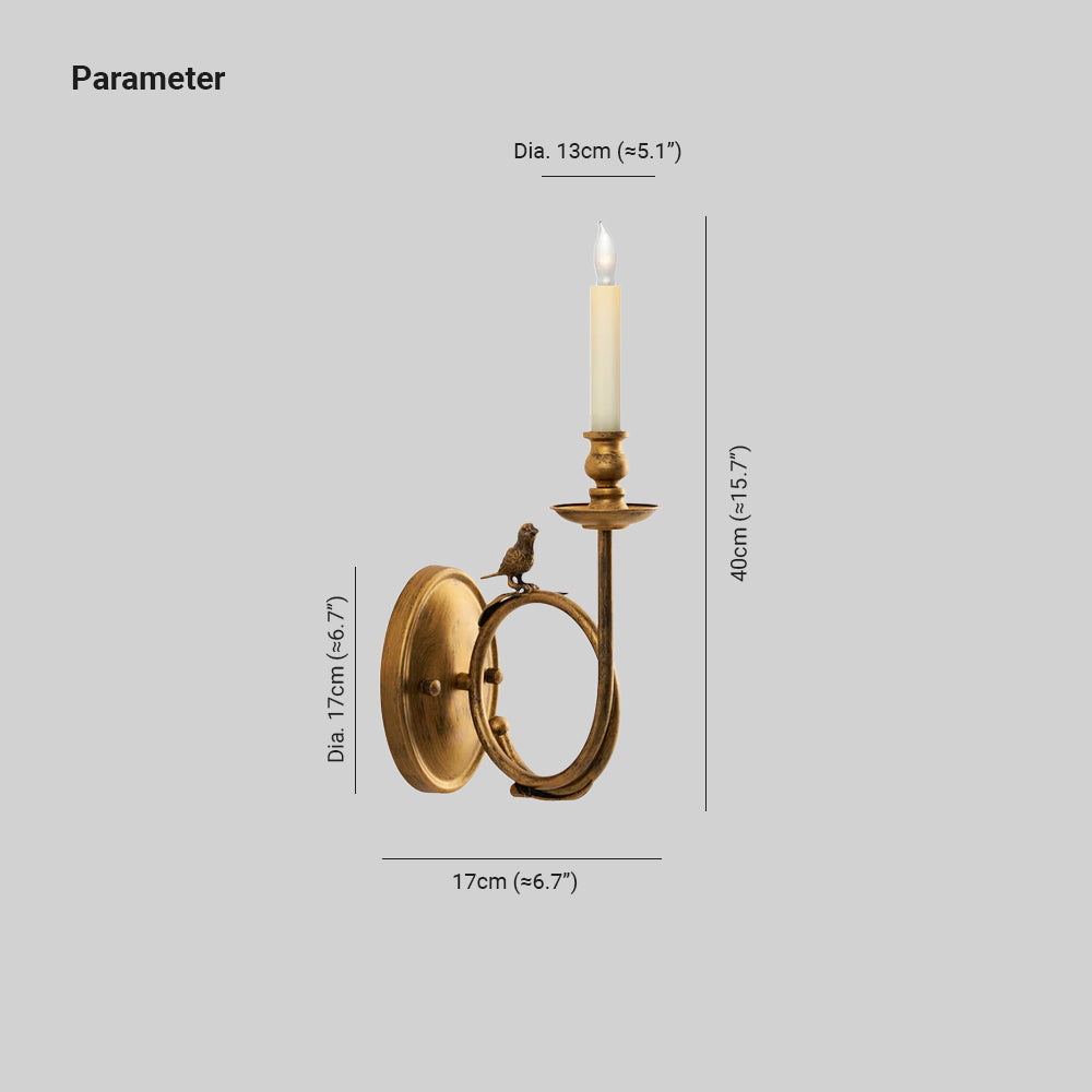 Valerio Vintage Paleis Kaars Wandlamp Armatuur Slaapkamer Hal