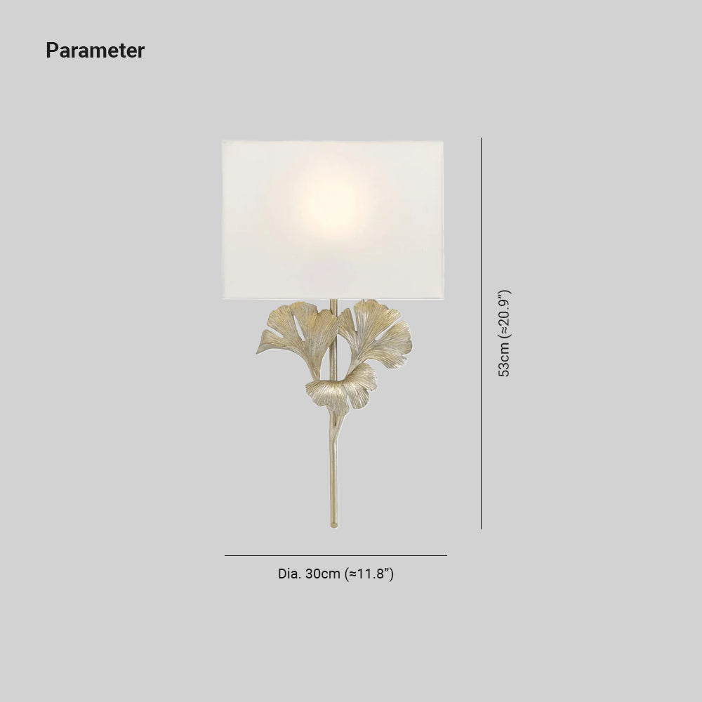 Valerio Vintage Klassiek Ginkgo Messing Wandlamp Slaapkamer Woonkamer