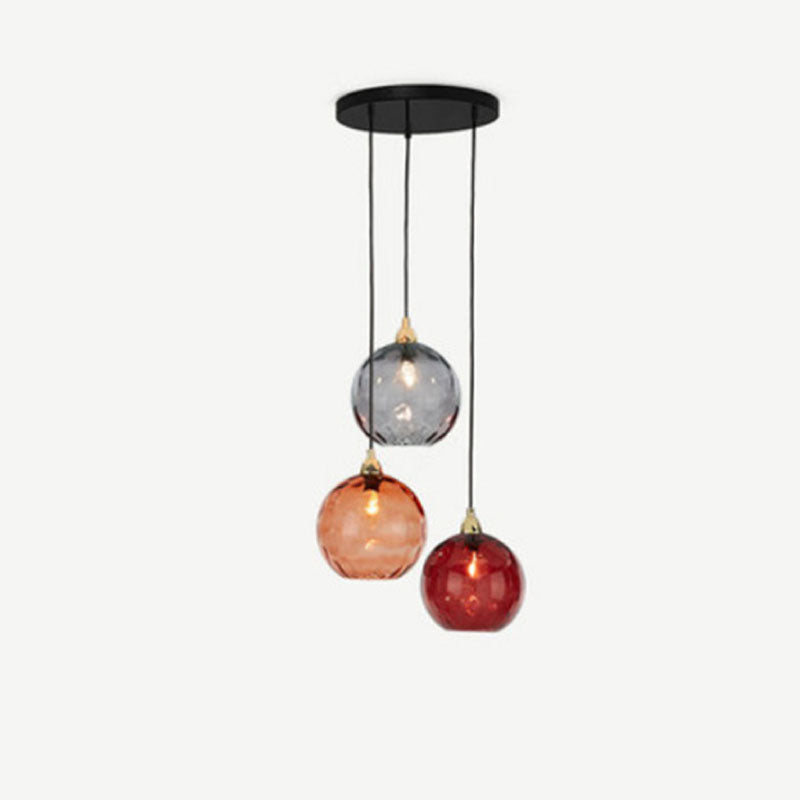 Hailie Modern Waterrimpeling Cluster 3 Hoofd Hanglampen Glas Woonkamer