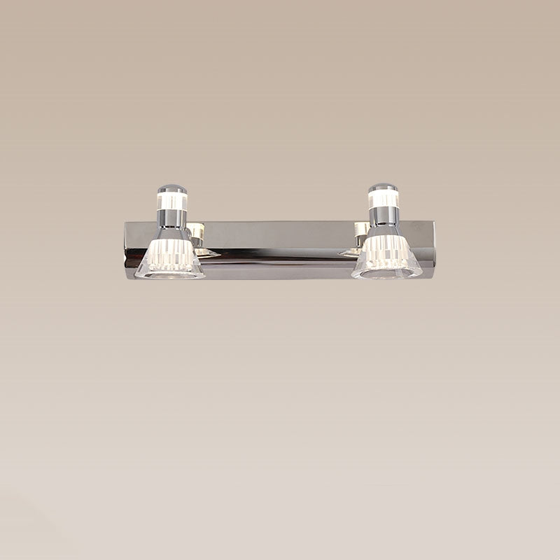 Kristy Design Bloem LED Wandlamp Metaal/Glas Silver Slaap/Woon/Badkamer