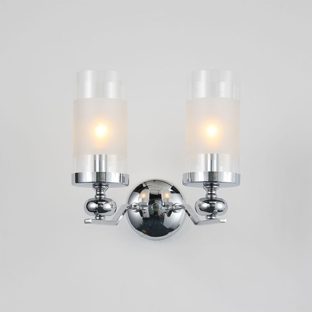Valerio Retro Design Hanglamp/wandlamp Zilveren Metaal/Glazen Woonkamer