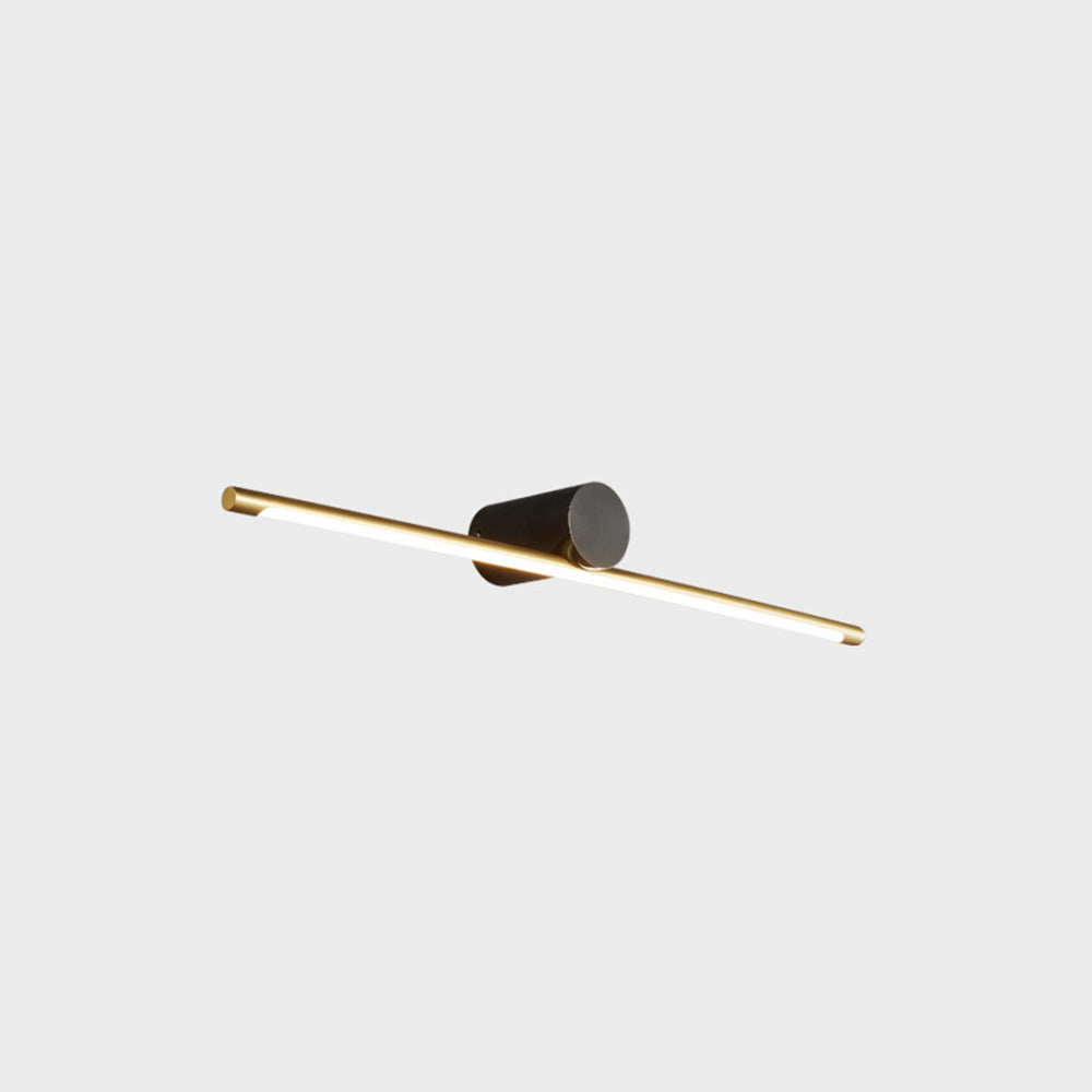 Leigh Moderne Design LED Minimalistische Lineaire Acryl Wandlamp Zwart/Goud Bad/Slaapkamer
