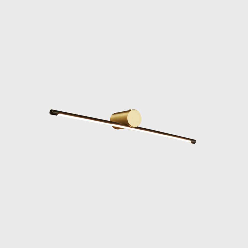 Leigh Moderne Design LED Minimalistische Lineaire Acryl Wandlamp Zwart/Goud Bad/Slaapkamer