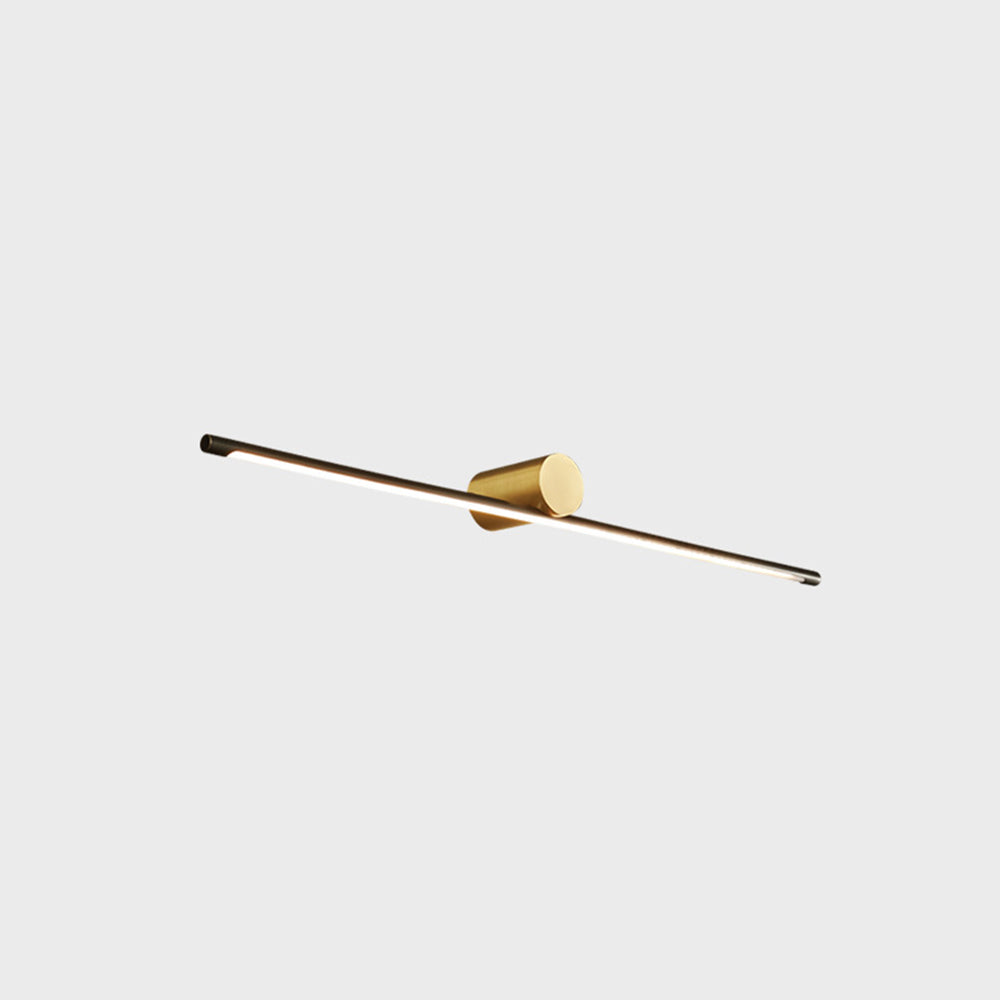 Leigh Moderne Design LED Minimalistische Lineaire Acryl Wandlamp Zwart/Goud Bad/Slaapkamer