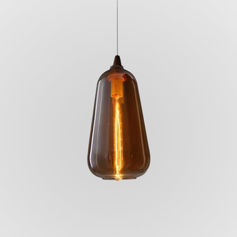 Hailie Moderne LED Hanglamp Amber Glas Metaal Woonkamer Slaapkamer