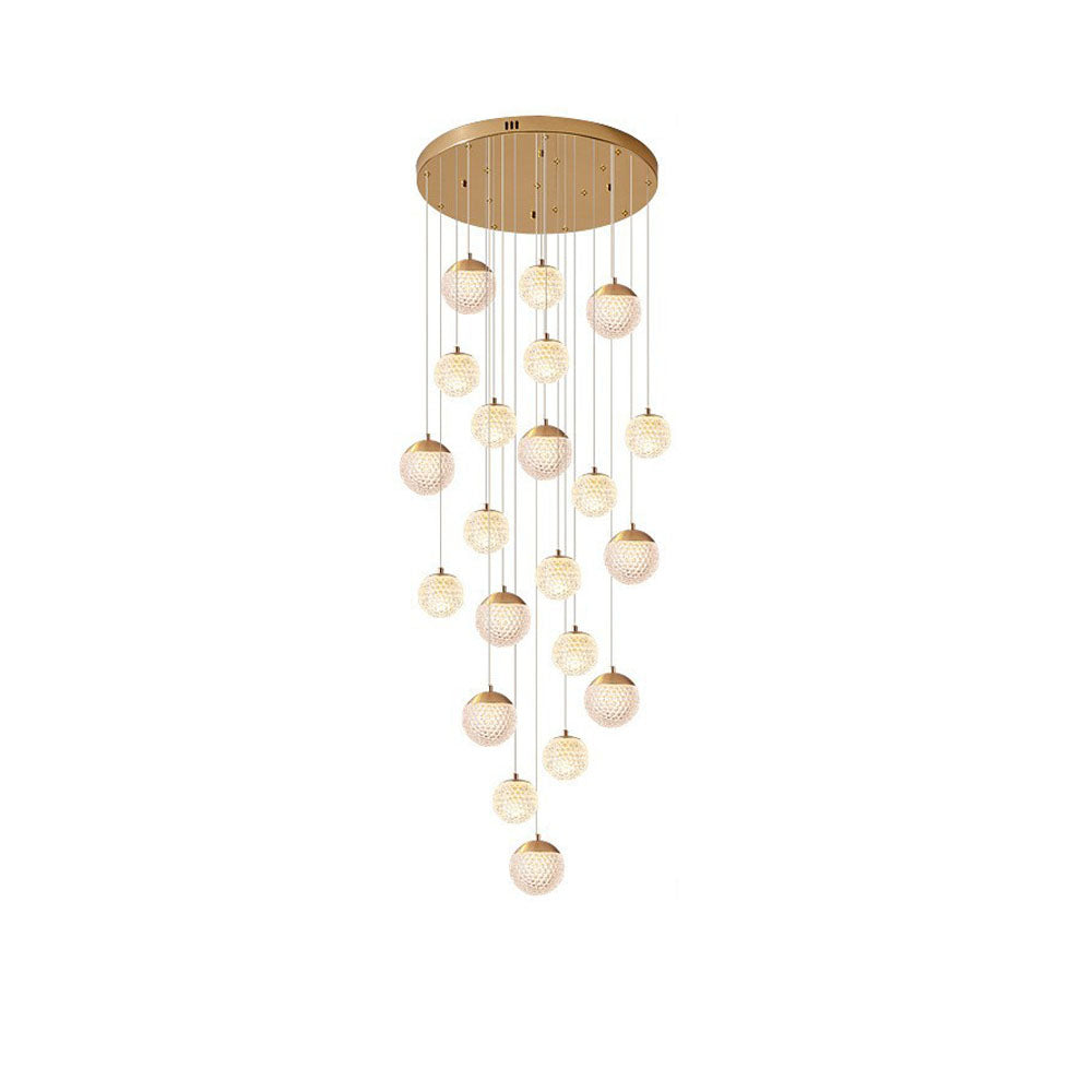 Jibril Moderne LED Kroonluchter Gouden Metaal Slaapkamer Woonkamer