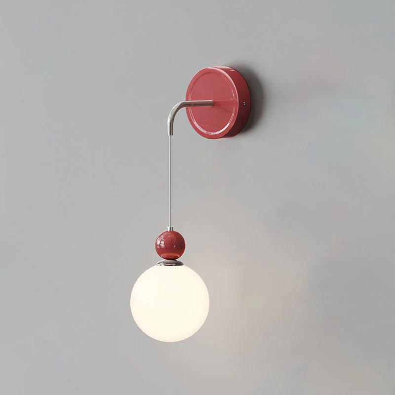 Morandi Moderne LED Wandlampen Rood Koffie Metaal Glas Slaapkamer