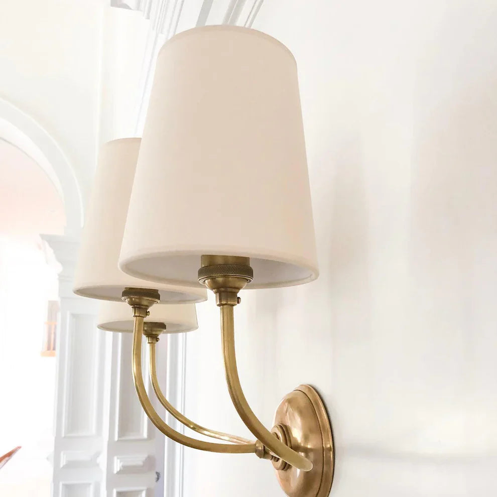 Valerio Vintage Klassiek Metaal Stof Wandlamp Lampenkap Badkamer Slaapkamer