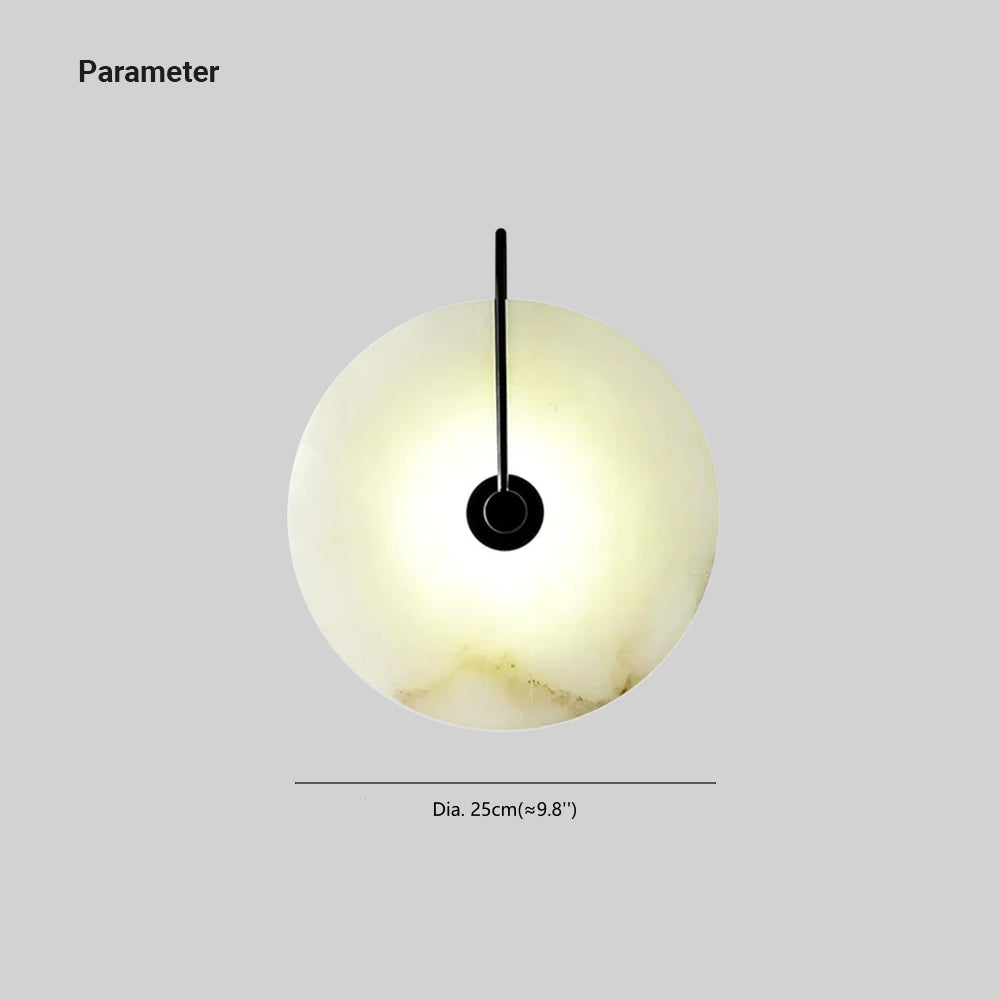 Jade Design Ronde LED Wandlamp Goud/Zwart Metaal/Kunstmatige Marmer Slaap/Woonkamer