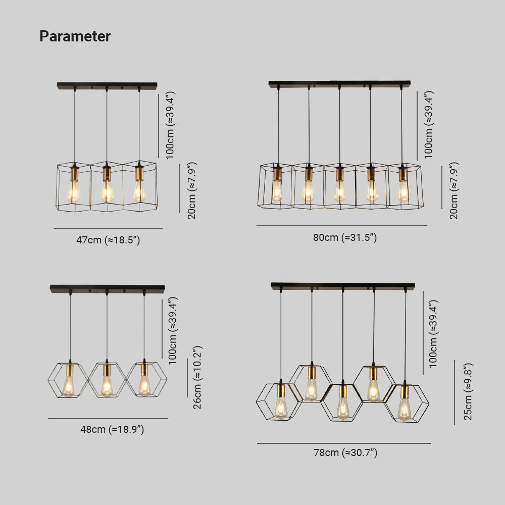 Orsini Vintage Design LED Hanglampen Metaal Eetkamer Slaapkamer