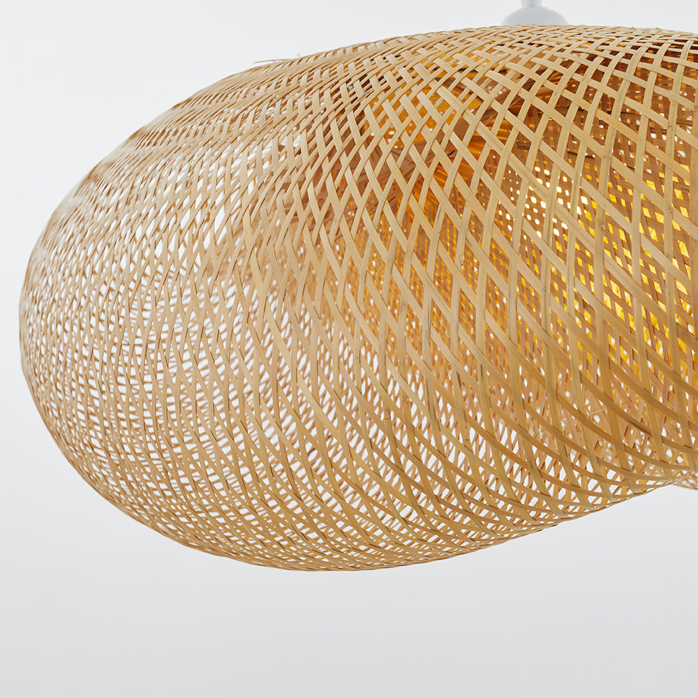 Muto Design LED Hanglamp Bollen Bamboe Slaapkamer/Woonkamer/Eetkamer