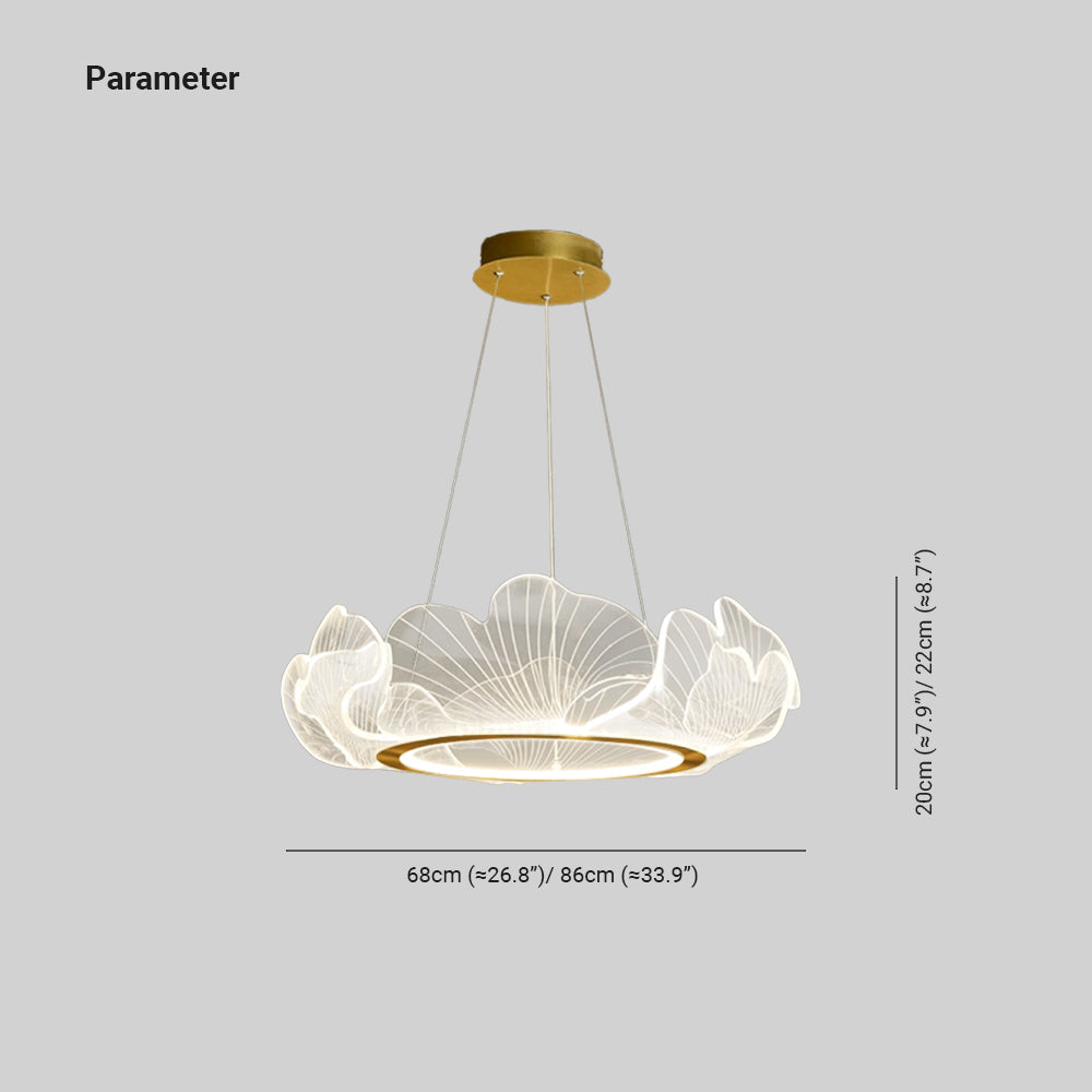 Marilyn Modern Florid LED Hanglamp Transparant Metaal/Acryl Slaapkamer/Woonkamer/Eetkamer