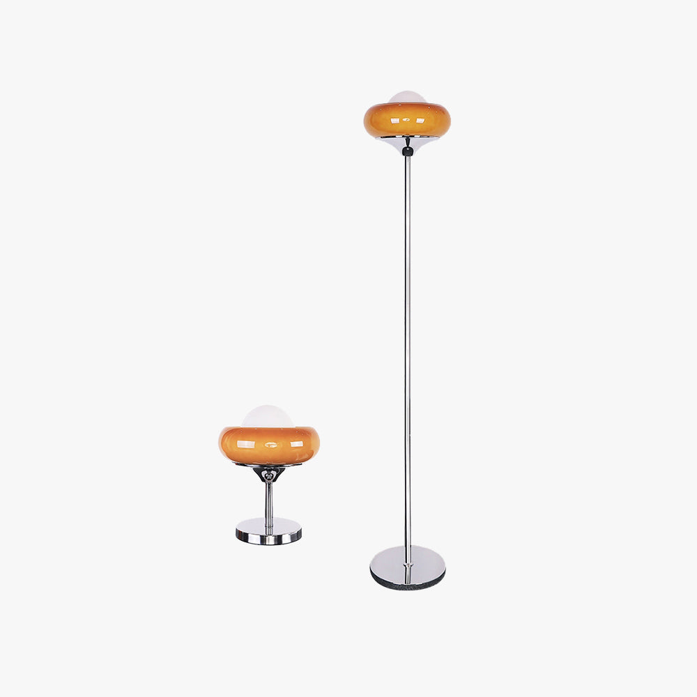 Morandi Moderne Hoge Vloerlamp Van Gebrandschilderd Glas/Metaal Woonkamer
