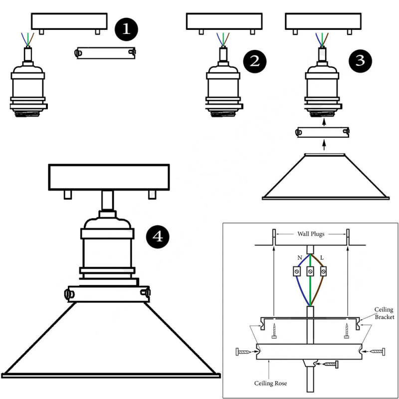 Alessio Industriele Vintage LED Plafondlamp Zwart Metaal Eetkamer