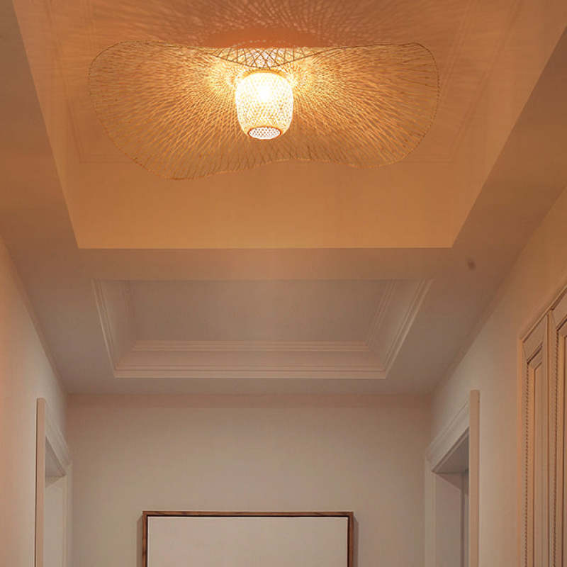 Muto Moderne Hanglampen Hout Metaal Rattan Woonkamer Slaapkamer