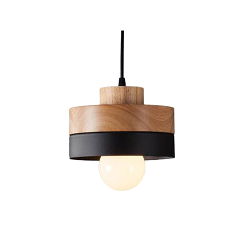 Morandi Moderne Design LED Hanglamp Swart/Wit Metaal/Hout Woonkamer/Eetkamer