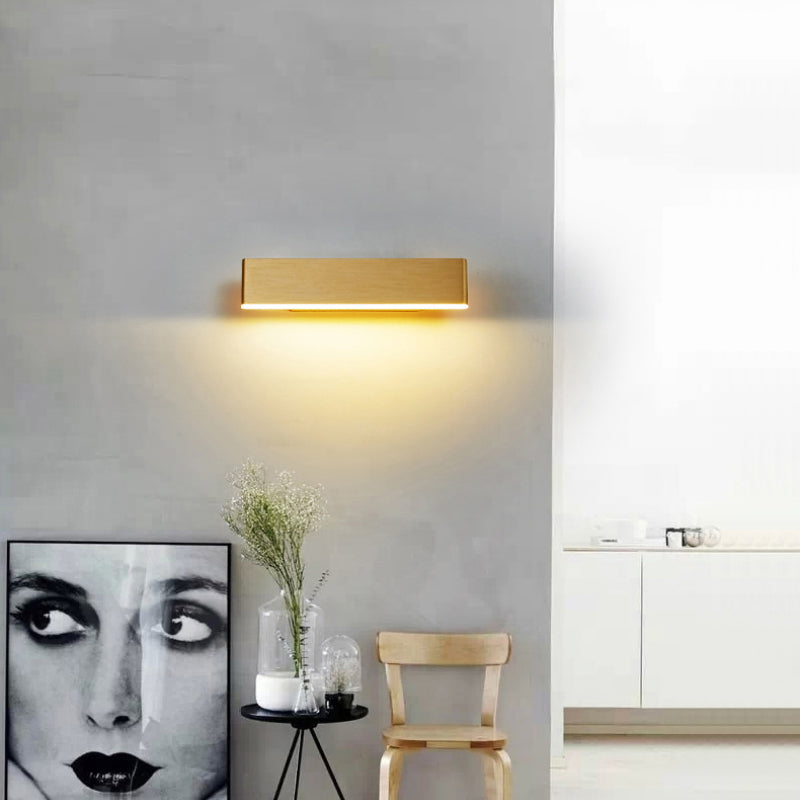 Brio Moderne Design LED Wandlampen Gouden Metaal Hout Woonkamer