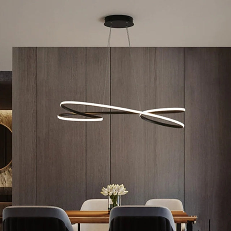 Louise Design LED Hanglampen Wit Zwart Silica Gel Metaal Eetkamer