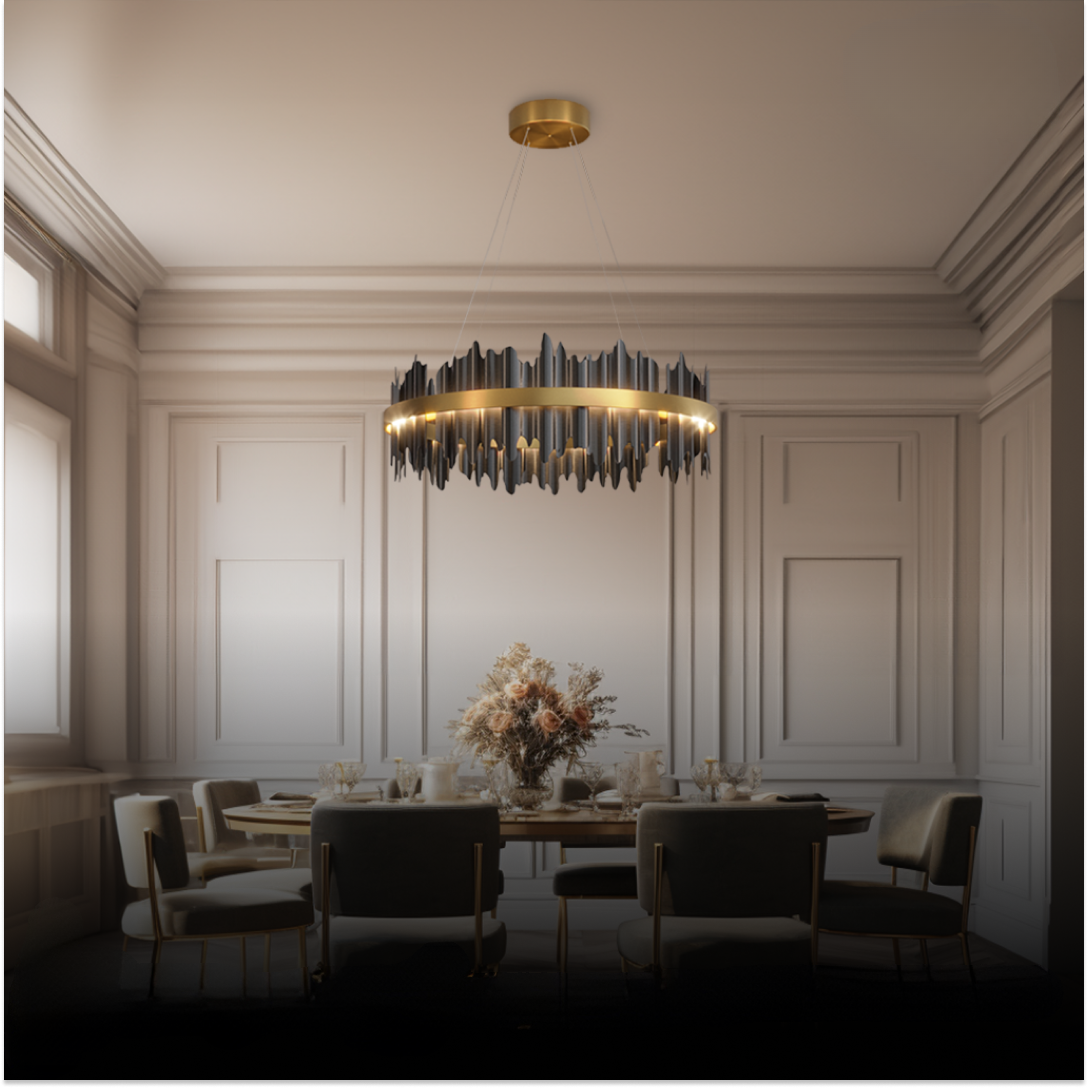 Marilyn Vintage LED Kroonluchters Zwart Wit Glass Metal Slaapkamer