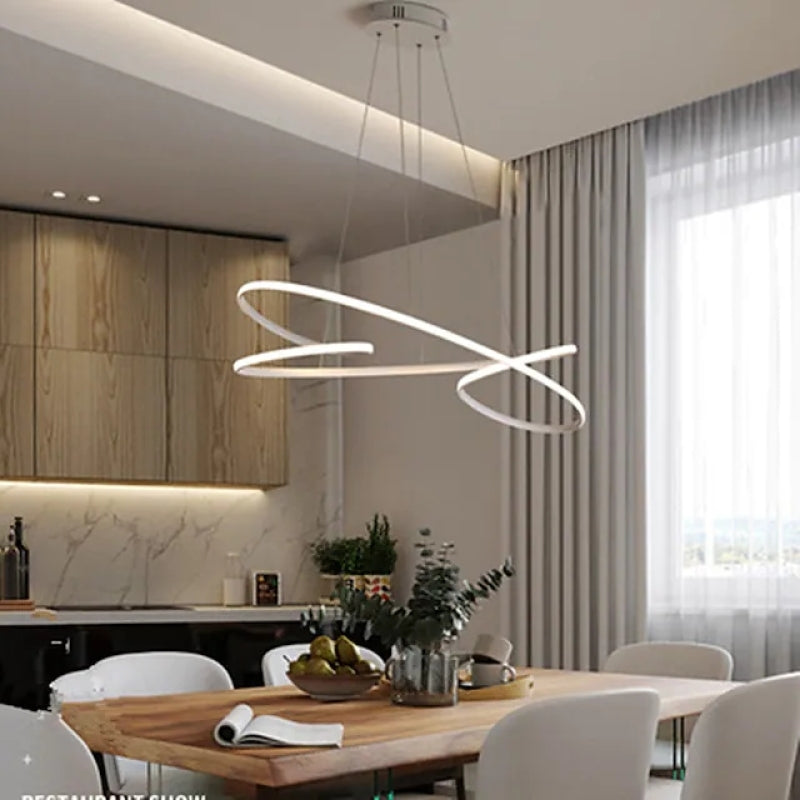 Louise Design LED Hanglampen Wit Zwart Silica Gel Metaal Eetkamer