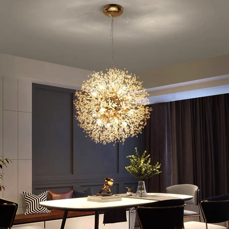 Lili Elegante Paardenbloem Hanglampen Goud Chroom Metaal Slaapkamer
