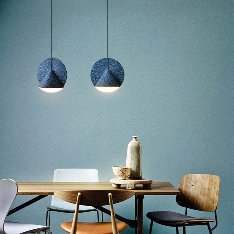 Morandi Art Design Hanglamp Grijs Blauw Geel Woonkamer Slaapkamer
