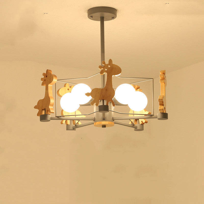 Minori Moderne Leuke LED Plafondlampen Grijs Groen Hout Metaal Eetkamer