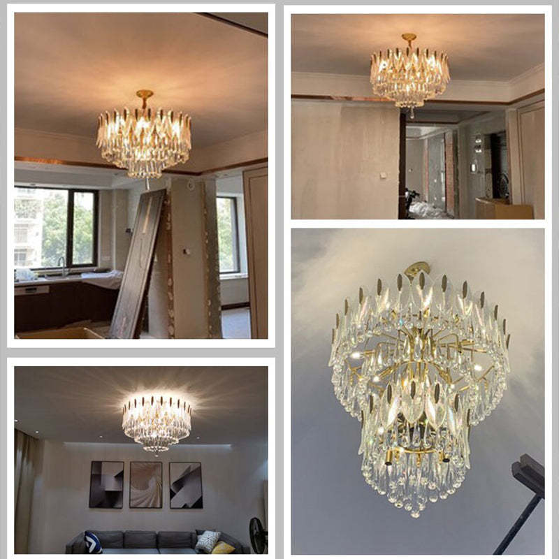 Marilyn Luxe Veerkracht Kroonluchter Metaal Kristal Woonkamer Eetkamer